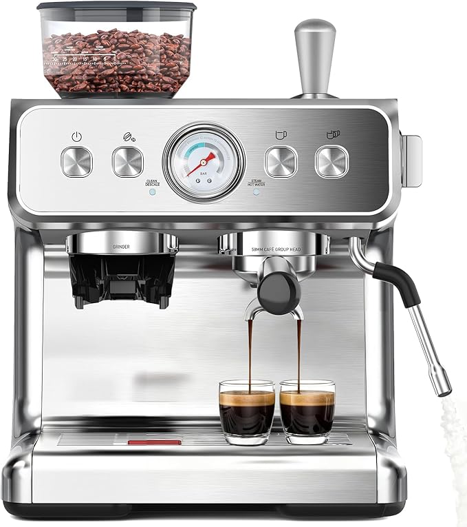 COWSAR 20 Bar Espresso Machine with Grinder & Milk Frother-Pro