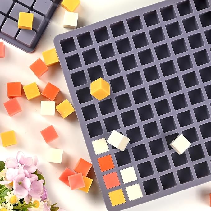 Square Chocolate Mold, 100 Cavities Mini Square Candy Molds