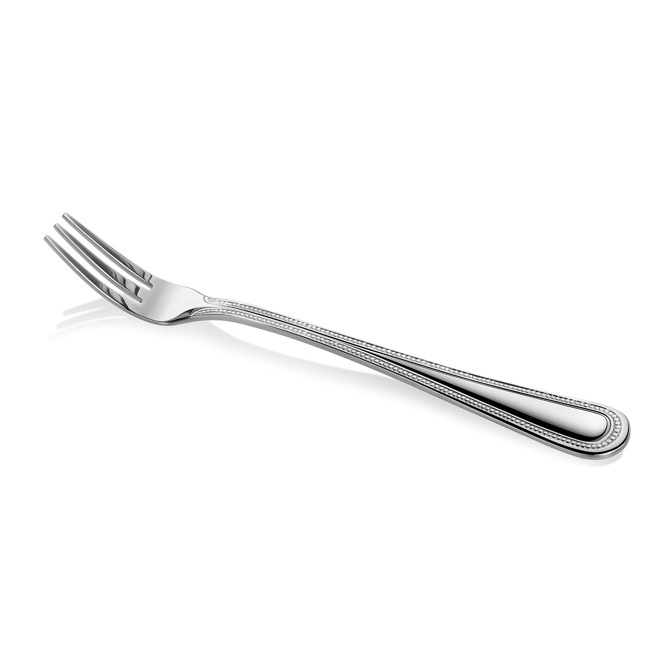 New Star Foodservice Bead Pattern 18/0 Stainless Steel Oyster Fork, 6-Inch, Set of 12, Commercial Grade