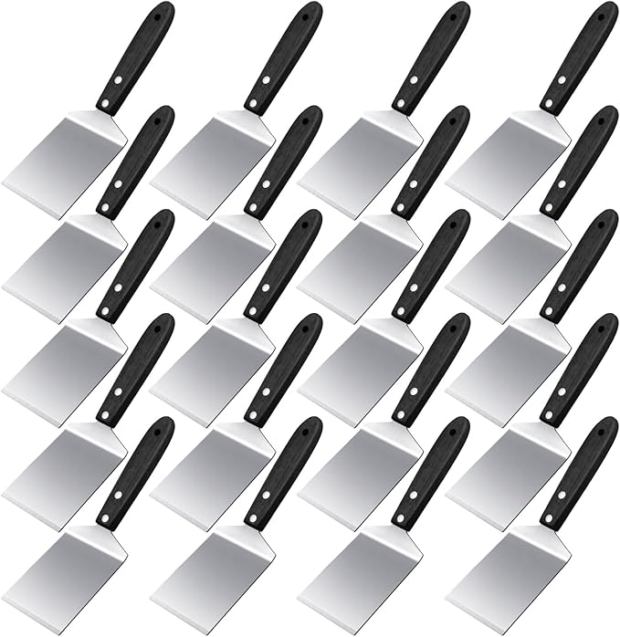 20 Pcs Small Pizza Spatula Bulk for Brownie Cookie Kitchen Serving,Black