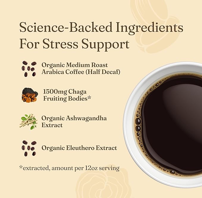 FOUR SIGMATIC Organic Balance Adaptogen Ground Coffee, 12 OZ