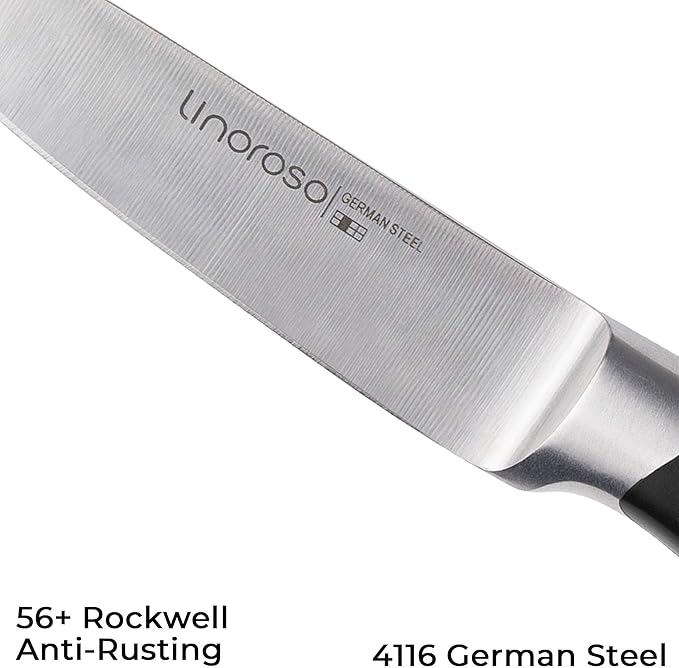 linoroso 3.5 Inch Paring Knife, Sharp Forged German Stainless Steel Kitchen Knife, Full Tang Small Fruit Knife with Ergonomic Handle, Premium Classic Series with Elegant Gift Box