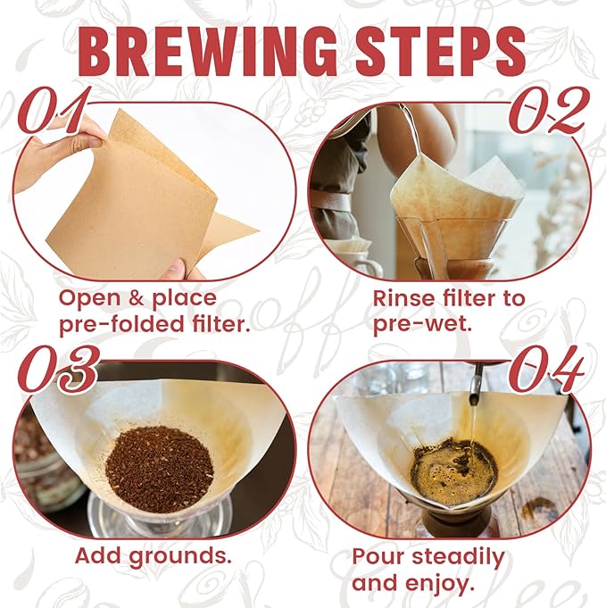 Phyyixs Pre-Folded Unbleached Cone Coffee Filters – Premium Thick Paper, Compatible with Pour-Over Coffee Makers (240 Filters)