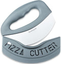 Suanyok Pizza Cutter Stainless Steel Rocker Blade with Cover(Gray)