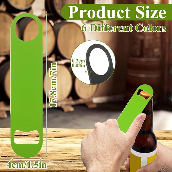 QTLCOHD 24 Pack Flat Bottle Opener 7 Inch