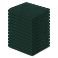 Homaxy 100% Cotton Waffle Weave Kitchen Dish Cloths, Ultra Soft Absorbent Quick Drying Dish Towels, 12 x 12 Inches, 12-Pack, Blackish Green