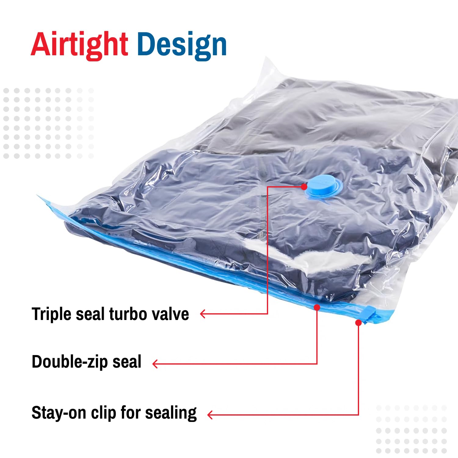 Spacesaver 2 Pack Jumbo Vacuum Storage Bags for Blankets & Clothes – Jumbo Vacuum Sealed Compression Bags with Hand Pump – Space Saver Storage Bags for Bedding, Moving, Travel & Organization