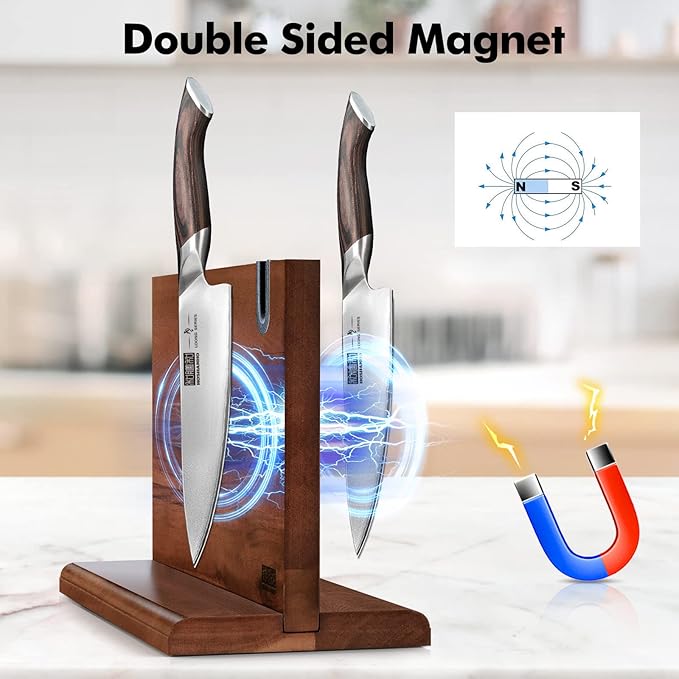 HOSHANHO Magnetic Knife Block 14 x 10", Double Sided Magnetic Knife Holder