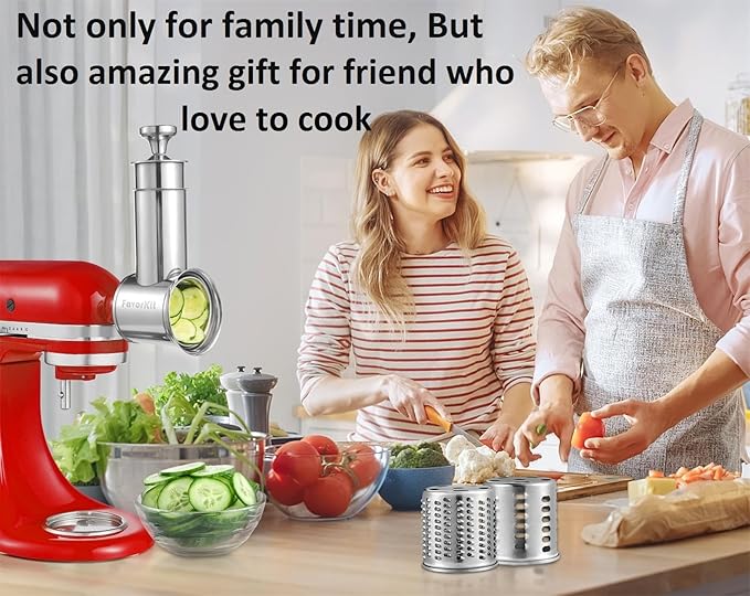 FavorKit Chesse Grater Slicer Shredder Attachment for Kitchenaid Mixers