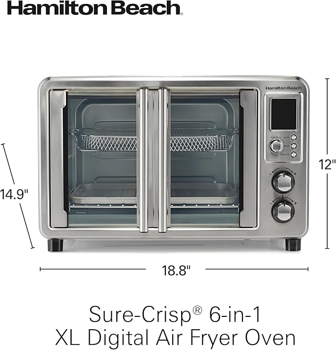 Hamilton Beach 6-in-1 XL Digital Air Fryer Toaster Oven Combo