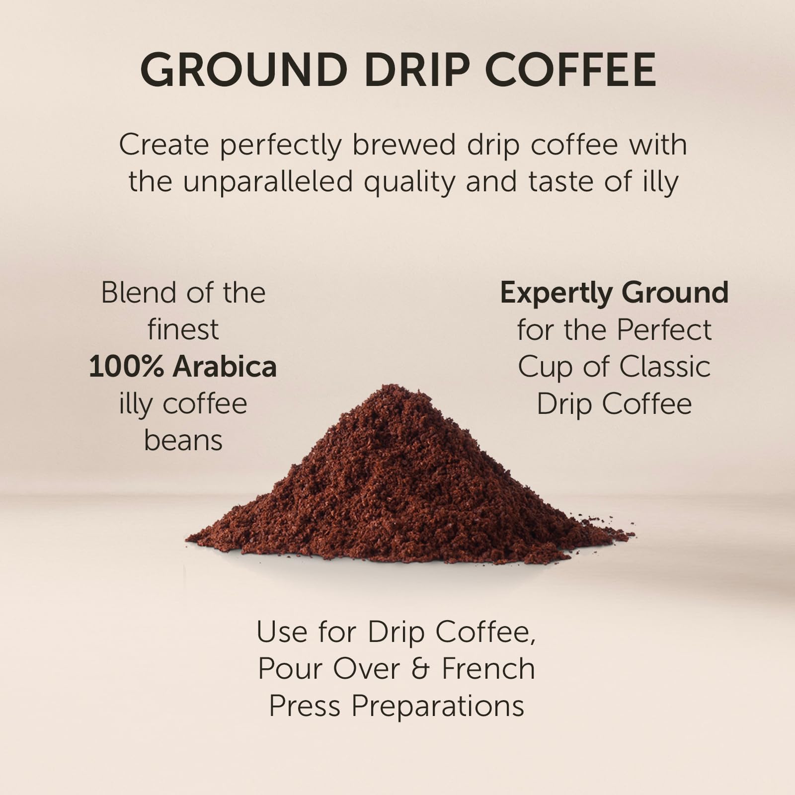 illy Ground Drip Coffee, Forte Dark Roast, 8.8 oz