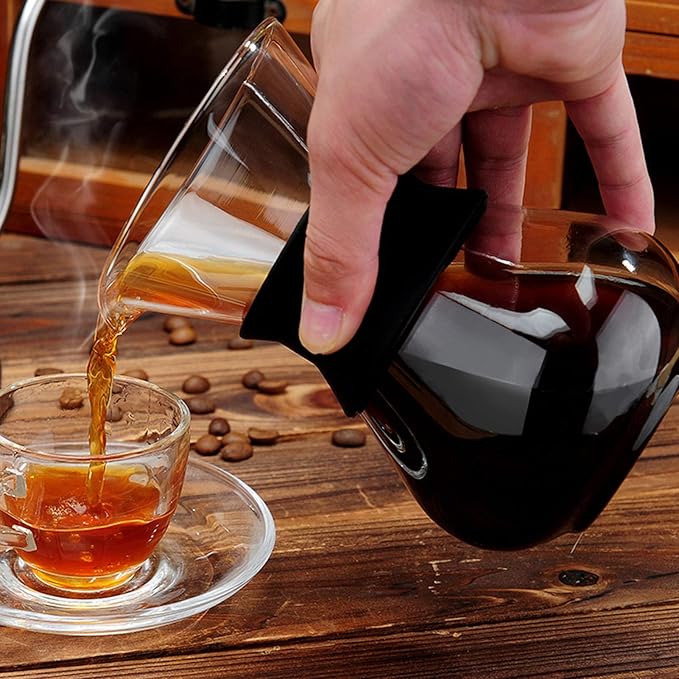 Joyzan Pour Over Coffee Maker, High-Heat Paperless Glass Drip Dripper 400ML