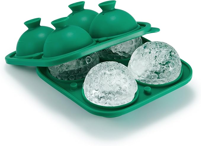 ACOOKEE Novelty Golf Gifts Ball Ice Maker Mold, 2.2" Large Sphere Round Ice Cube Mold for Cocktails, Whiskey, Bourbon, Fun Shapes Big Whiskey Ice Cube Mold Gifts