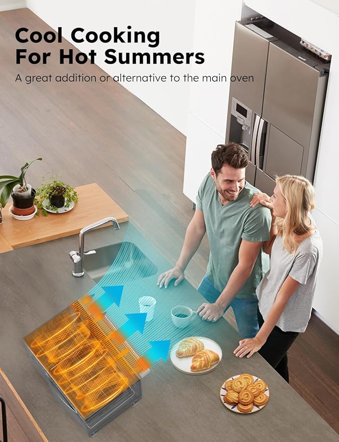 Nuwave Bravo XL Pro Air Fryer Toaster Oven, Improved 100% Super Convection