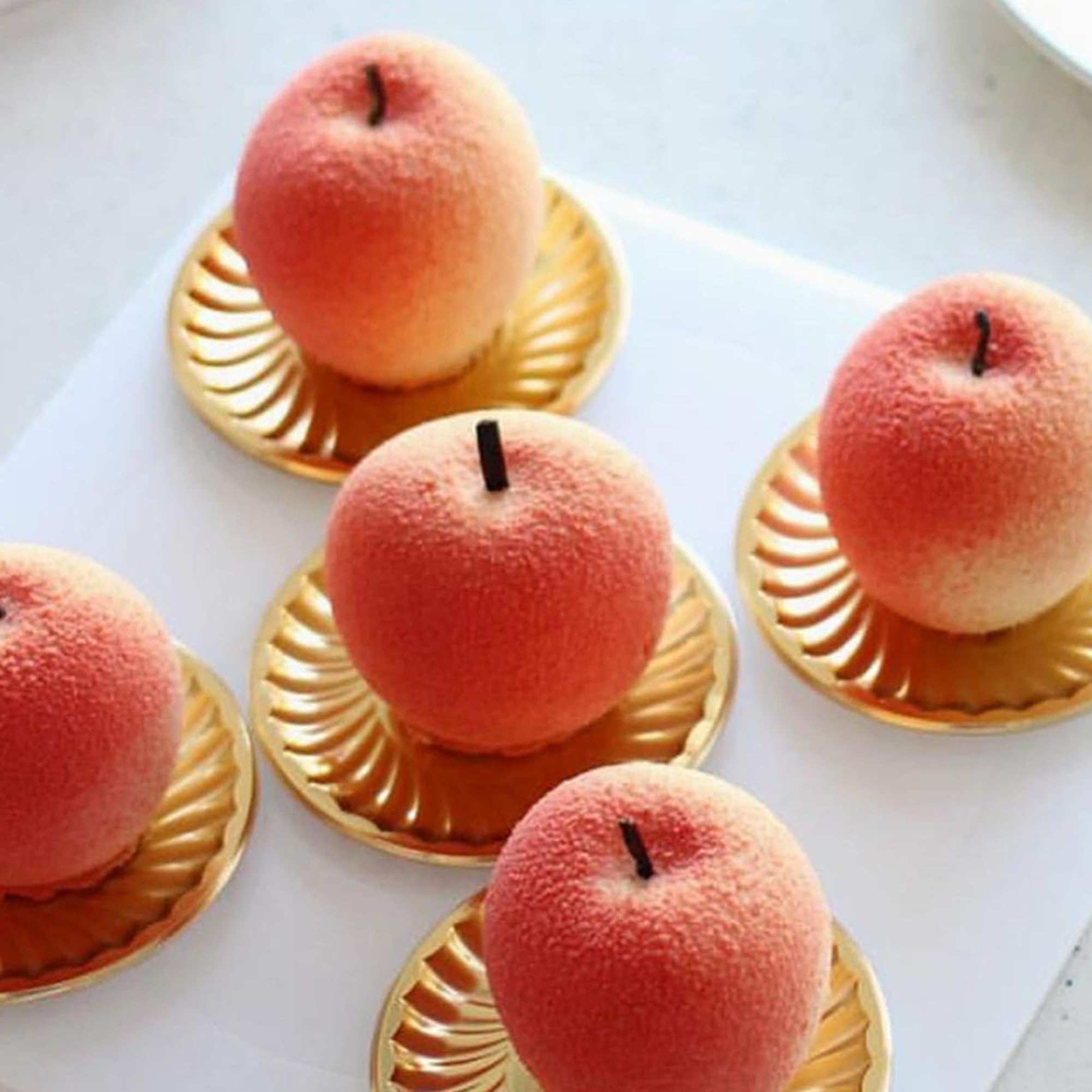 OCPO Kitchen Apple Silicone Mold for Baking Mousse Cake, 8 Cavities