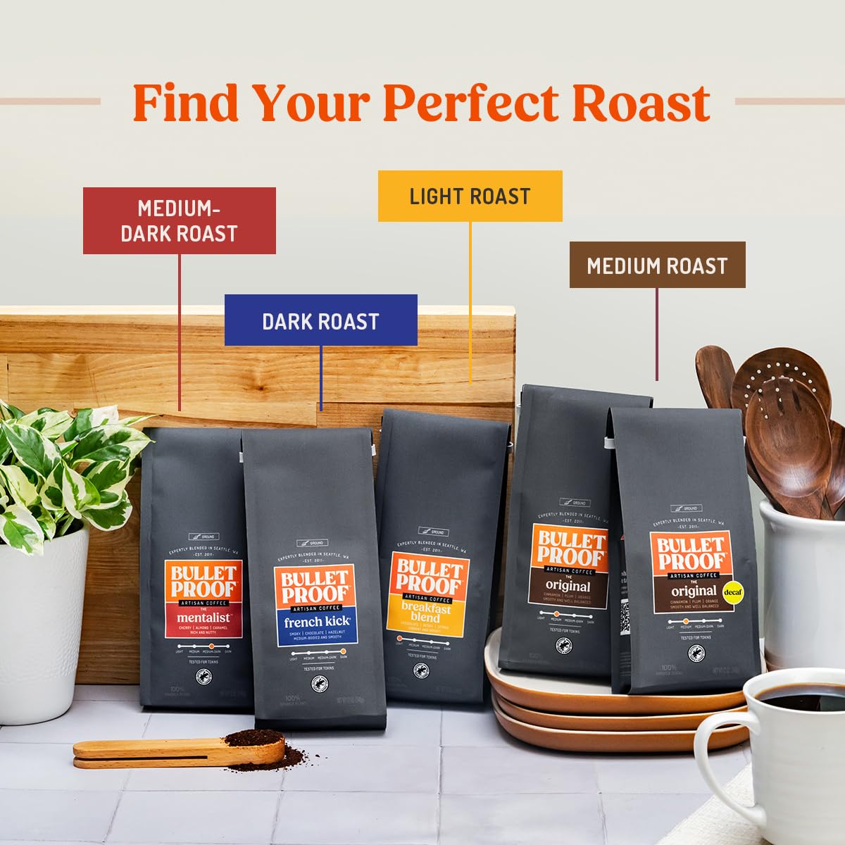 Bulletproof Original Medium Roast Ground Coffee, 12 oz (3-pack)