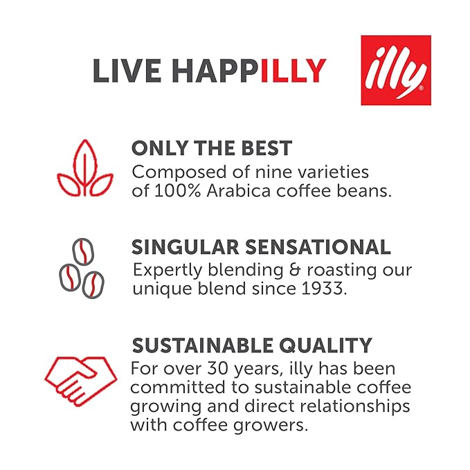 illy Ground Moka Coffee, Intenso Dark Roast, 8.8oz, 6 Pack