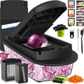 Ukeetap 8-Blade Cook Tool & Gadget Sets, Chopper Slicer Grater Set, Black