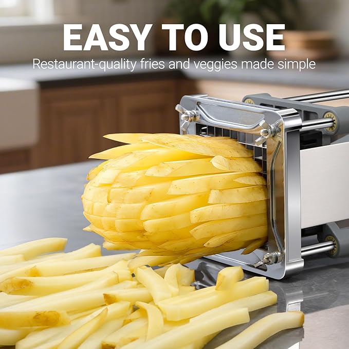 Sopito Pro French Fry Cutter for Potatoes with 1/4-1/2-3/8 Inch Blades