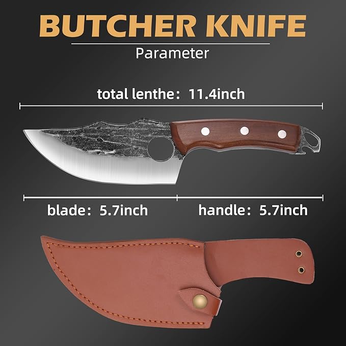 ACEKNIFE 6 Inch Meat Cutting Boning Knife, German Steel, With Sheath