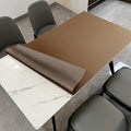 Zinkooat Faux Leather Table Cover,1.8mm Thick,36x72 Inch Table Protector,Table Protector For Dining Room Table,Dining Table Cover,Table Cover Protector,Dining Table Pad(Mud Color+Champagne Gold,36x72)