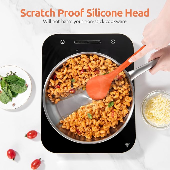 U-Taste Silicone Cooking Spoon, 13.3" Long Large Mixing Spoon, Orange
