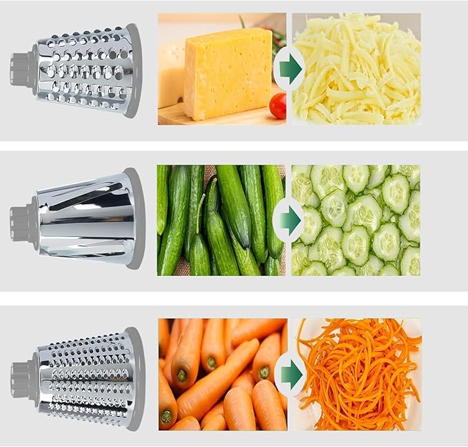 GOTOSOBAY Cheese Grater with Handle,Multifunctional Rotary Cheese Grater