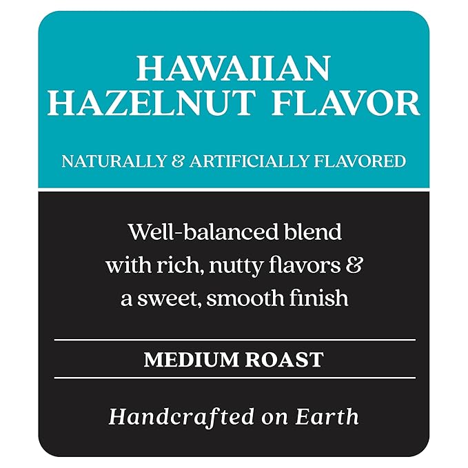 Copper Moon Whole Bean Coffee, Medium Roast, Hawaiian Hazelnut Blend, 2 lb