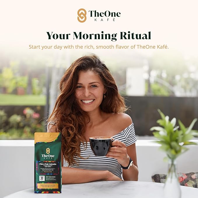 TheOne Kafé Guatemala Dark Roast Whole Bean Coffee – Organic, Single Origin, Premium Specialty Coffee, Ethically Sourced, Smooth & Rich Flavor – Fresh Roasted for Espresso, Drip, Pour Over – 12 oz