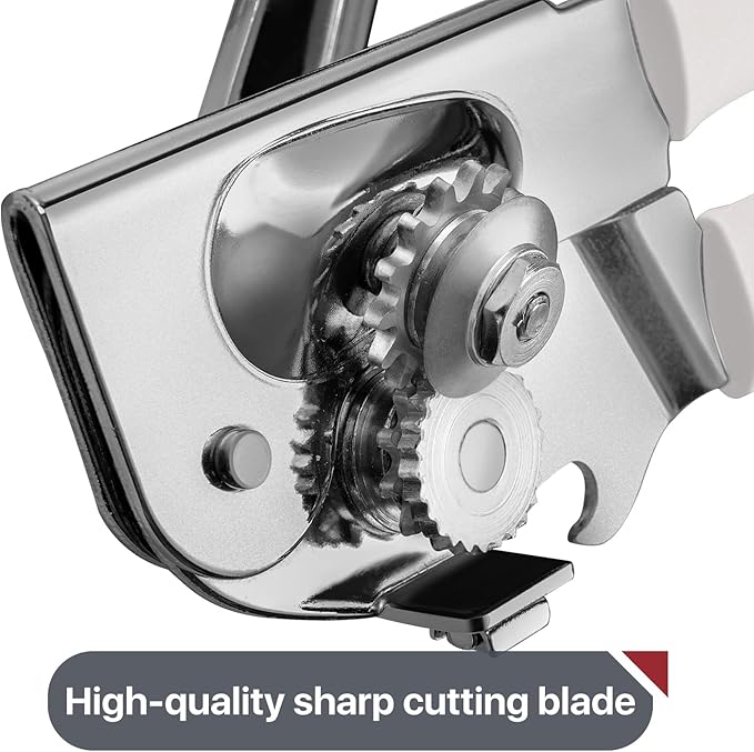 UHIYEE Commercial Can Opener Heavy Duty, Hand Crank for Large Cans, White