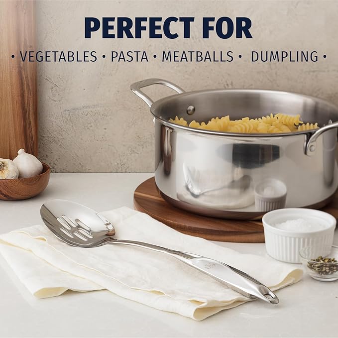 Zulay Kitchen Stainless Steel Slotted Spoon
