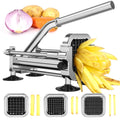 Potatoes French Fry Cutter with 2 Stainless Steel Blades (1/2 '' & 1/4 '')