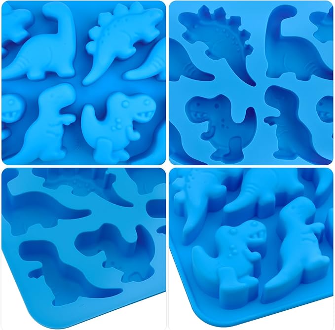JOERSH Dinosaur Silicone Candy Molds, 2Pcs, 16-Cavity