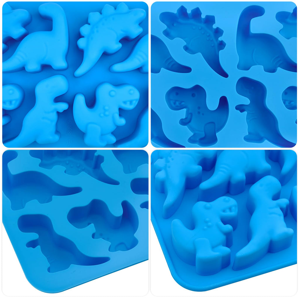 JOERSH Dinosaur Silicone Candy Molds, 2Pcs, 16-Cavity