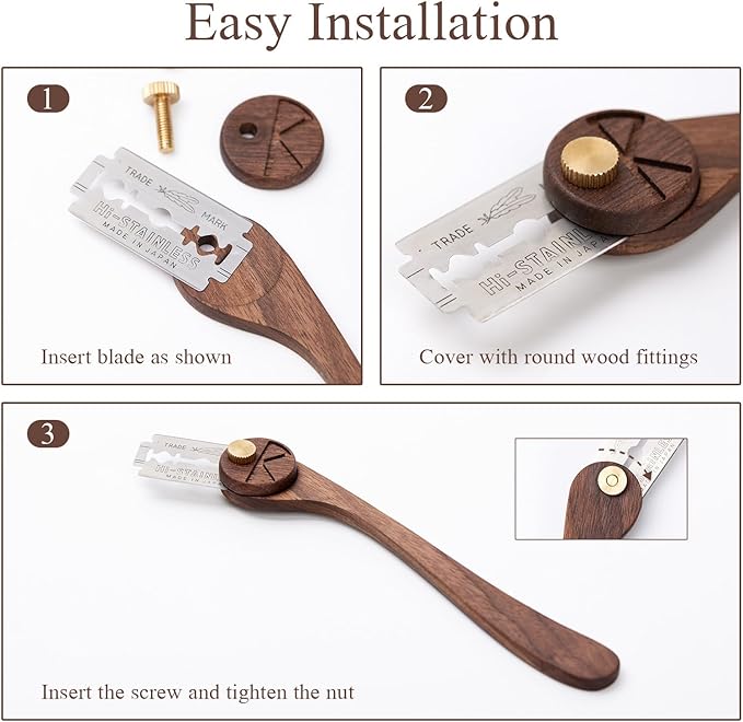 ROCKSHEAT Bread Lame with 5 Feather Blades, Dough Scoring Tool with Storage Box, Sourdough Scoring Tool for Bread Baking, Dexterous-Cut Series Scoring Knife (ELEGANT)