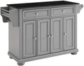 Crosley Furniture Alexandria Rolling Kitchen Island, Wood Top