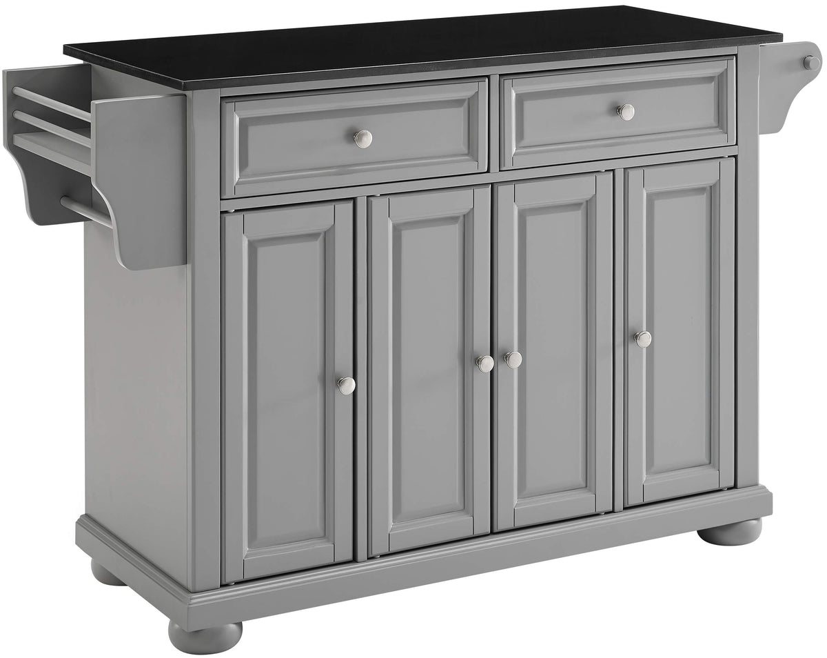 Crosley Furniture Alexandria Rolling Kitchen Island, Wood Top