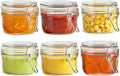 ComSaf Small Mason Glass Jars with Airtight Lids 4 oz 6 Pack Pantry