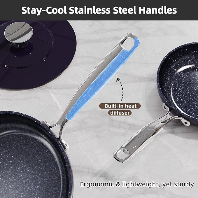 Nuwave Lux 13pc Forged Lightweight Nonstick Ceramic Cookware Set, PFAS-Free