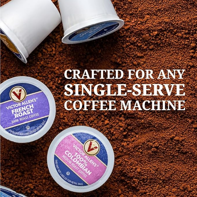 Victor Allen's Coffee French Roast, Dark Roast, 42 Count, Single Serve Coffee Pods for Keurig K-Cup Brewers