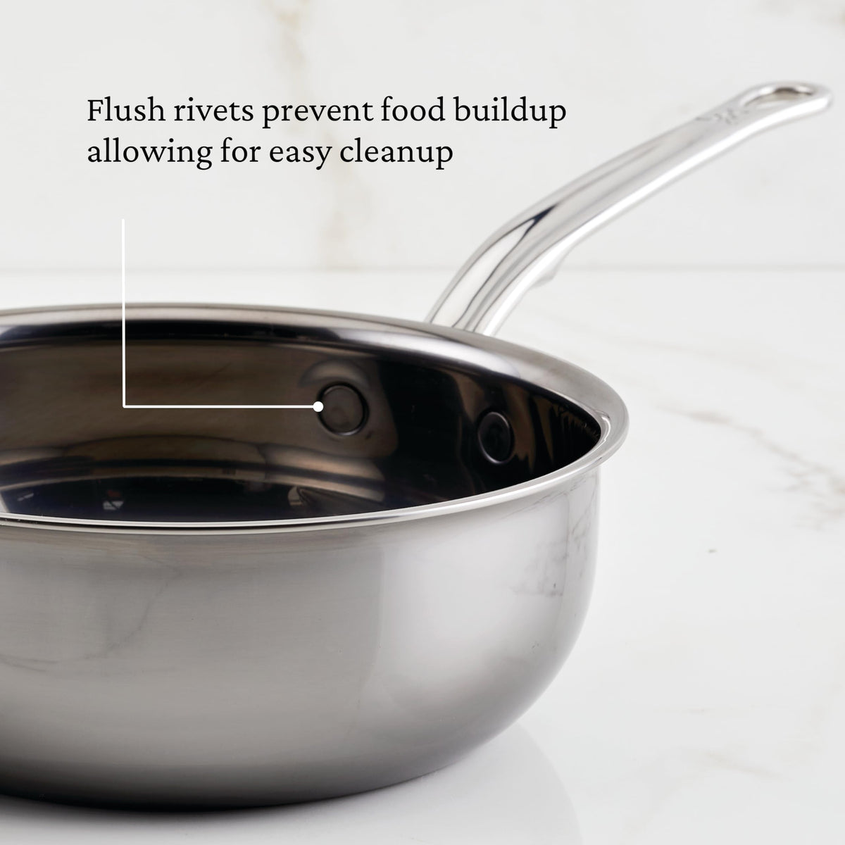 Hestan - NanoBond Collection - Titanium Stainless Steel Saucier Pan with Lid, Induction Cooktop Compatible, 2-Quart