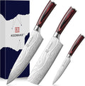 KEEMAKE 3 Pieces Kitchen Knife Set, Professional Ultra Sharp Chef Knife Set