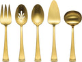 Lenox Portola Gold Satin 5-Piece Silverware Serving Set, Flatware