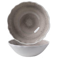 ZAROCRUS Melamine Serving Bowls Set of 2, 12''x4'' Large Salad Bowls, Fruit Bowls, Mixing Bowls, Serving Bowls for Kitchen, Ideal for Prepping and Serving Food, Gray
