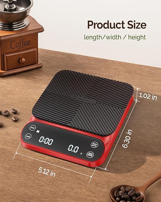 Maestri House S3 Pour Over Coffee Scale with Timer, 3kg/0.1g