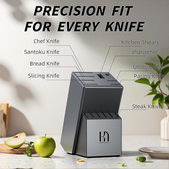 KnifeSaga 15 Pcs Japanese Knives Set for Kitchen, Razor Sharp, Professional