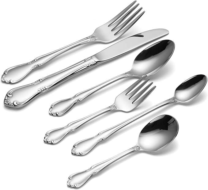 Oneida Chateau 6-Piece Progress Set, Baby Spoons Fork & Toddler Silverware