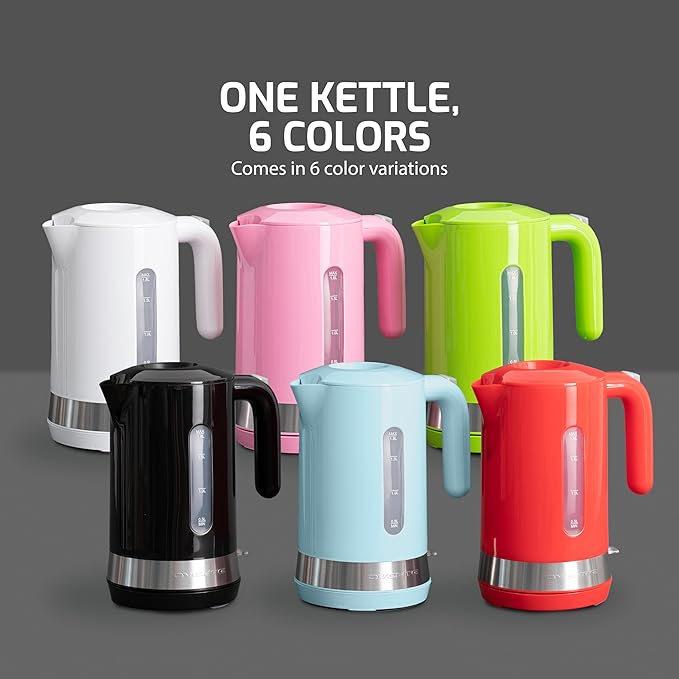OVENTE 1.8L Electric Kettle with 1500W Fast Boiling Heater, Red KP413R