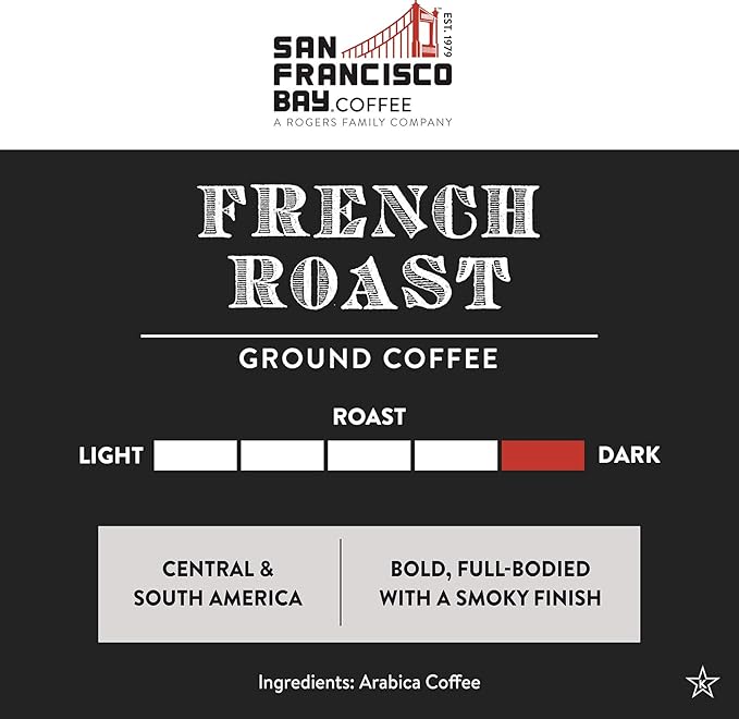 San Francisco Bay Coffee French Roast Ground Coffee, 28 oz bag