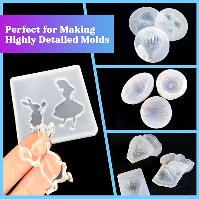 LET'S RESIN Silicone Mold Making Kit 64oz, Platinum Cured Silicone Rubber